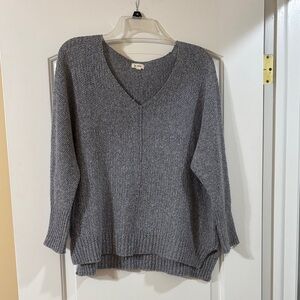 LA MIEL Charcoal V-Neck Sweater